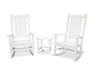 Polywood Polywood Vineyard 3-Piece Rocking Set White Rocking Chair PWS355-1-WH 190609053771