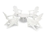 Polywood Polywood Vineyard 5-Piece Oversized Adirondack Set White Adirondack Chair PWS400-1-WH 190609058332