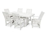 Polywood Polywood Vineyard 7-Piece Nautical Trestle Dining Set White Dining Sets PWS343-1-WH 190609060137