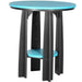 The Porch Swing Store LuxCraft Poly Balcony Table Dining Set Aruba Blue On Black Aruba Blue On Black / Table 0 / Chair 0 PBATABB-T0-C0