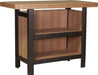 The Porch Swing Store LuxCraft Recycled Plastic Serving Bar Antique Mahogany on Black PSBAMB