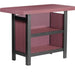 The Porch Swing Store LuxCraft Recycled Plastic Serving Bar Cherrywood On Black PSBCWB