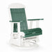 LuxCraft Green 2 foot Classic Highback Recycled Plastic Swivel Glider Chair With Cup Holder
