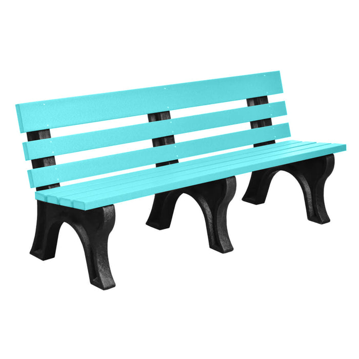 Wildridge Wildridge Aruba Blue Heritage Outdoor Park Bench Aruba Blue on Black Outdoor Bench LCC-125-WABB