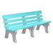 Wildridge Wildridge Aruba Blue Heritage Outdoor Park Bench Aruba Blue on Dove Gray Outdoor Bench LCC-125-WABDG