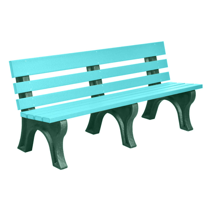 Wildridge Wildridge Aruba Blue Heritage Outdoor Park Bench Aruba Blue on Green Outdoor Bench LCC-125-WABG
