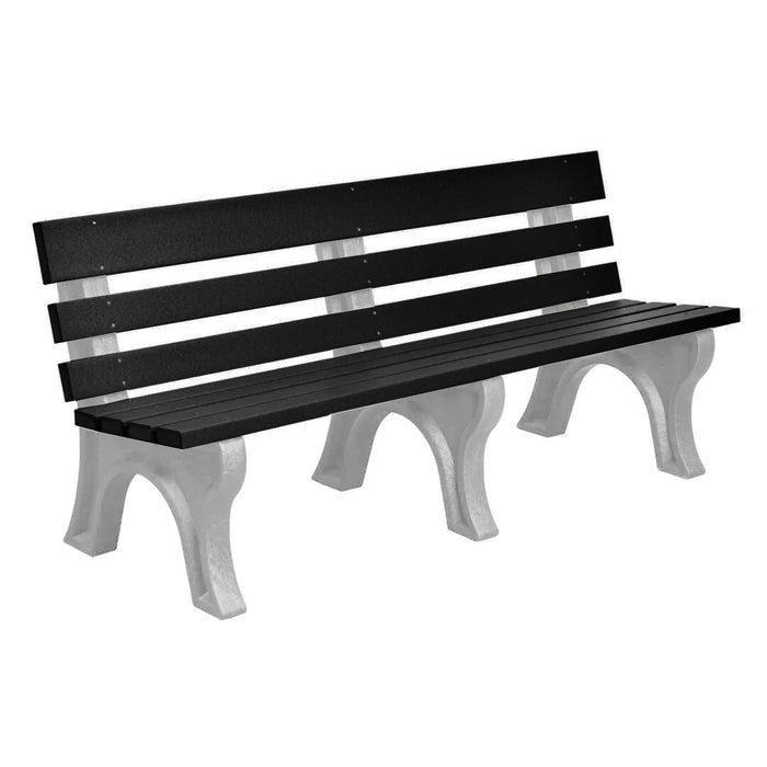 Wildridge Wildridge Black Heritage Outdoor Park Bench Black on Dove Gray Outdoor Bench LCC-125-WABBDG
