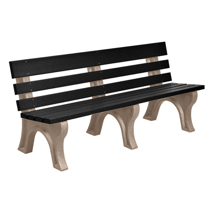 Wildridge Wildridge Black Heritage Outdoor Park Bench Black on Weatherwood Outdoor Bench LCC-125-WABBWW