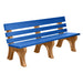 Wildridge Wildridge Blue Heritage Outdoor Park Bench Blue on Antique Mahogany Outdoor Bench LCC-125-WBLAM