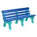 Wildridge Wildridge Blue Heritage Outdoor Park Bench Blue on Aruba Blue Outdoor Bench LCC-125-WBLAB