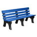Wildridge Wildridge Blue Heritage Outdoor Park Bench Blue on Black Outdoor Bench LCC-125-WBLBL