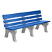 Wildridge Wildridge Blue Heritage Outdoor Park Bench Blue on Dove Gray Outdoor Bench LCC-125-WBLDG
