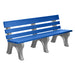 Wildridge Wildridge Blue Heritage Outdoor Park Bench Blue on Gray Outdoor Bench LCC-125-WBLGR