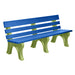 Wildridge Wildridge Blue Heritage Outdoor Park Bench Blue on Lime Green Outdoor Bench LCC-125-WBLLG