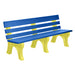 Wildridge Wildridge Blue Heritage Outdoor Park Bench Blue on Yellow Outdoor Bench LCC-125-WBLY