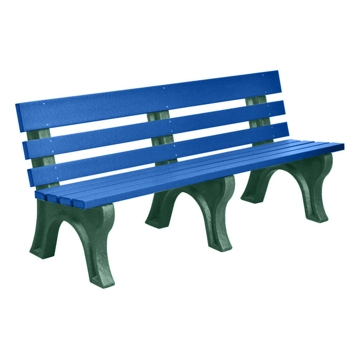 Wildridge Wildridge Blue Heritage Outdoor Park Bench Blueon Green Outdoor Bench LCC-125-WBLG