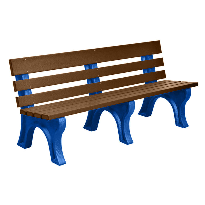 Wildridge Wildridge Cedar Heritage Outdoor Park Bench Cedar on Blue Outdoor Bench LCC-125-WBLCBL