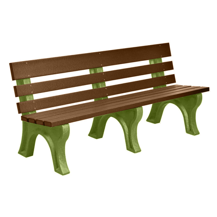 Wildridge Wildridge Cedar Heritage Outdoor Park Bench Cedar on Lime Green Outdoor Bench LCC-125-WBLCLG
