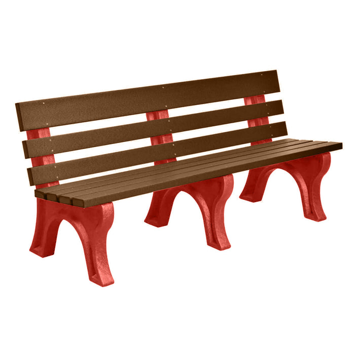 Wildridge Wildridge Cedar Heritage Outdoor Park Bench Cedar on Red Outdoor Bench LCC-125-WBLCR