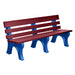Wildridge Wildridge Cherrywood Heritage Outdoor Park Bench Cherrywood on Blue Outdoor Bench LCC-125-WBLCWBL