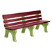 Wildridge Wildridge Cherrywood Heritage Outdoor Park Bench Cherrywood on Lime Green Outdoor Bench LCC-125-WBLCWLG