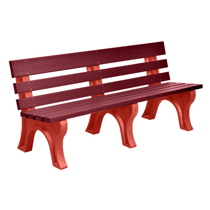 Wildridge Wildridge Cherrywood Heritage Outdoor Park Bench Cherrywood on Red Outdoor Bench LCC-125-WBLCWR