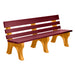 Wildridge Wildridge Cherrywood Heritage Outdoor Park Bench Cherrywood on Tangerine Outdoor Bench LCC-125-WBLCWT