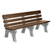 Wildridge Wildridge Chestnut Brown Heritage Outdoor Park Bench Chestnut Brown on Gray Outdoor Bench LCC-125-WBLCBGR