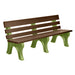 Wildridge Wildridge Chestnut Brown Heritage Outdoor Park Bench Chestnut Brown on Lime Green Outdoor Bench LCC-125-WBLCBLG