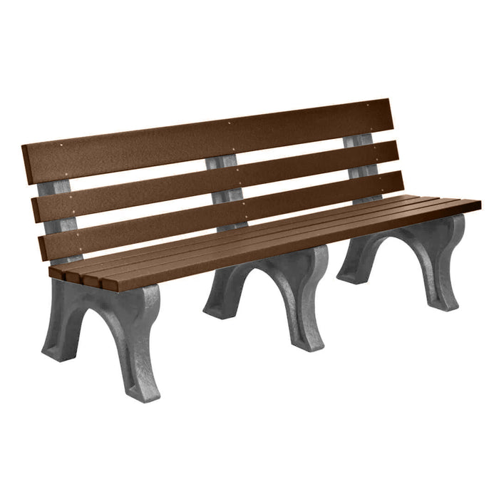 Wildridge Wildridge Chestnut Brown Heritage Outdoor Park Bench Chestnut Brown on Slate Outdoor Bench LCC-125-WBLCBS