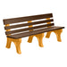 Wildridge Wildridge Chestnut Brown Heritage Outdoor Park Bench Chestnut Brown on Tangerine Outdoor Bench LCC-125-WBLCBT