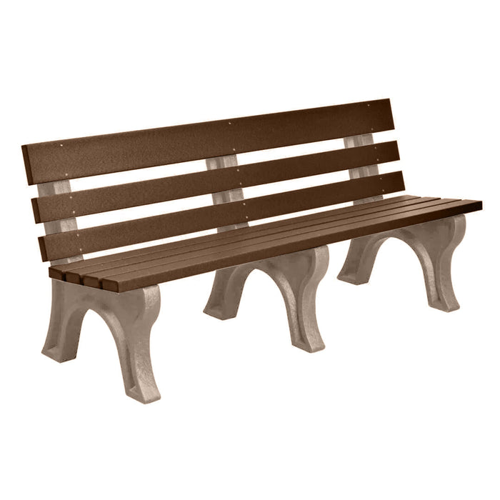 Wildridge Wildridge Chestnut Brown Heritage Outdoor Park Bench Chestnut Brown on Weatherwood Outdoor Bench LCC-125-WBLCBWW