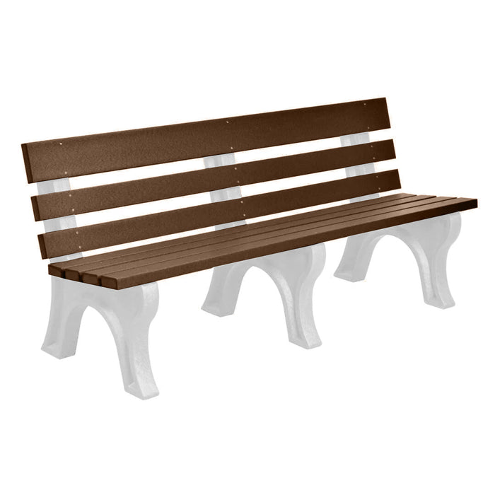 Wildridge Wildridge Chestnut Brown Heritage Outdoor Park Bench Chestnut Brown on White Outdoor Bench LCC-125-WBLCBWH