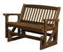 Wildridge Wildridge Classic 4 ft. Recycled Plastic Mission Glider Tudor Brown Outdoor Glider LCC-207-TB