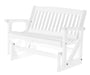 Wildridge Wildridge Classic 4 ft. Recycled Plastic Mission Glider White Outdoor Glider LCC-207-WH