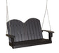 Wildridge Wildridge Classic 4 ft. Recycled Plastic Savannah Porch Swing Black Poly Porch Swing LCC-203-B