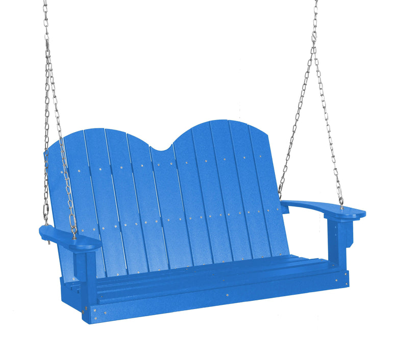 Wildridge Wildridge Classic 4 ft. Recycled Plastic Savannah Porch Swing Blue Poly Porch Swing LCC-203-BL