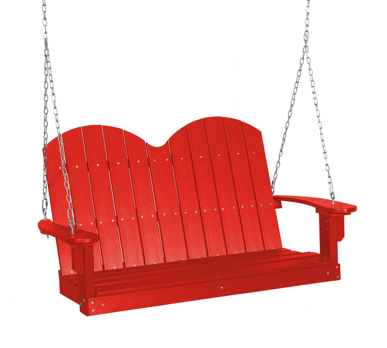 Wildridge Wildridge Classic 4 ft. Recycled Plastic Savannah Porch Swing Bright Red Poly Porch Swing LCC-203-BR