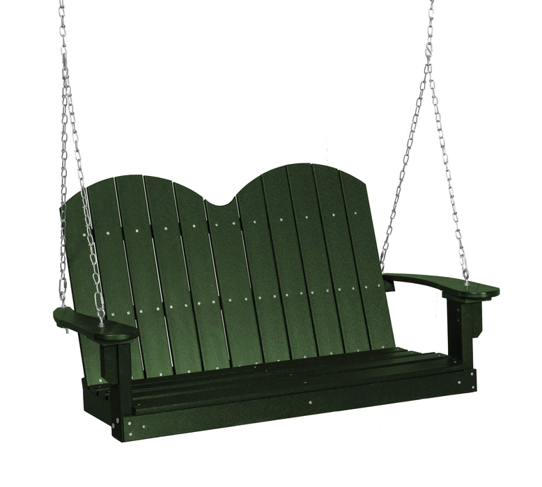 Wildridge Wildridge Classic 4 ft. Recycled Plastic Savannah Porch Swing Turf Green Poly Porch Swing LCC-203-TG