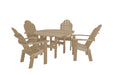 Wildridge Wildridge Classic Recycled Plastic 5 Piece Seating Set Weatherwood Dining Sets LCC-280-WW