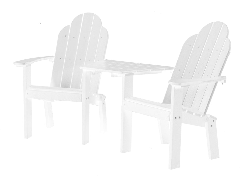 Wildridge Wildridge Classic Recycled Plastic Deck Chair Tete-a-Tete White Chair LCC-229-WH