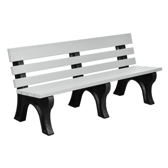 Wildridge Wildridge Dove Gray Heritage Outdoor Park Bench Dove Gray on Black Outdoor Bench LCC-125-WBLDGB