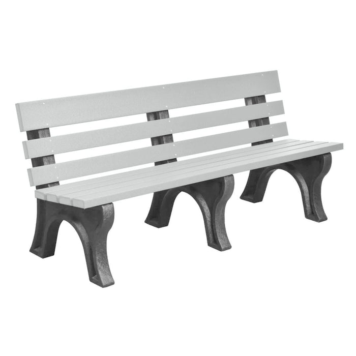 Wildridge Wildridge Dove Gray Heritage Outdoor Park Bench Dove Gray on Slate Outdoor Bench LCC-125-WBLDGS