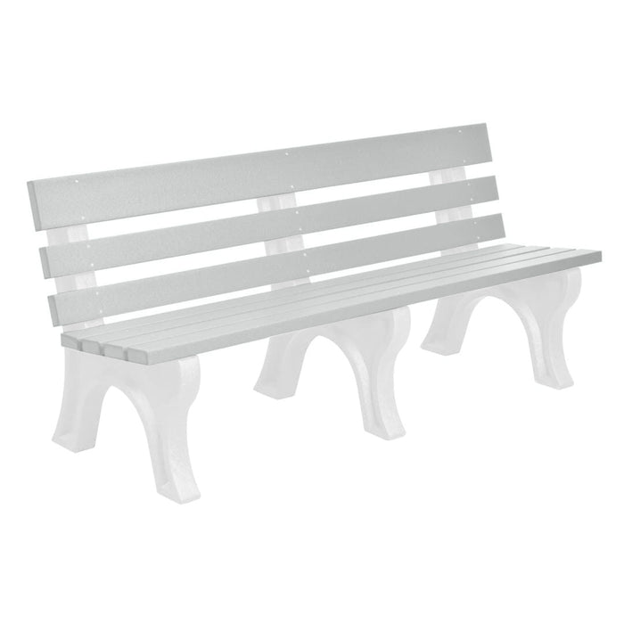 Wildridge Wildridge Dove Gray Heritage Outdoor Park Bench Dove Gray on White Outdoor Bench LCC-125-WBLDGWH