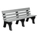 Wildridge Wildridge Gray Heritage Outdoor Park Bench Gray on Black Outdoor Bench LCC-125-WBLGB