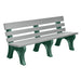 Wildridge Wildridge Gray Heritage Outdoor Park Bench Gray on Green Outdoor Bench LCC-125-WBLGG