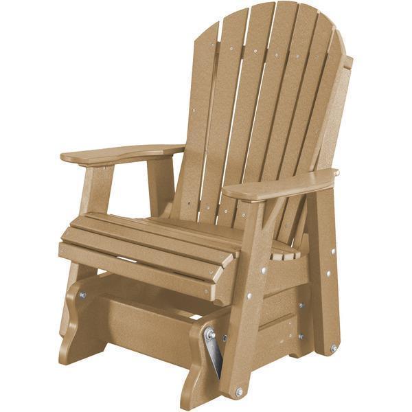 Wildridge Wildridge Heritage 2 ft. Recycled Plastic Single Glider Chair Weatherwood Outdoor Glider LCC-106-WW