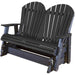Wildridge Wildridge Heritage 4 ft. Recycled Plastic 2 Seat Glider Chair Black Outdoor Glider LCC-104-B