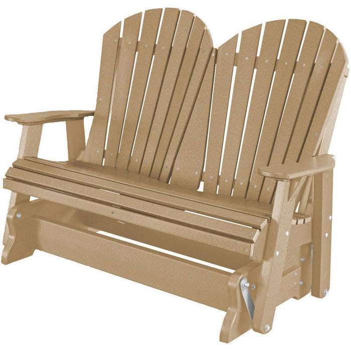 Wildridge Wildridge Heritage 4 ft. Recycled Plastic 2 Seat Glider Chair Weatherwood Outdoor Glider LCC-104-WW