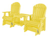 Wildridge Wildridge Heritage 7 ft. Recycled Plastic Double Rock-A-Tee Glider Lemon Yellow Outdoor Glider LCC-108-LY